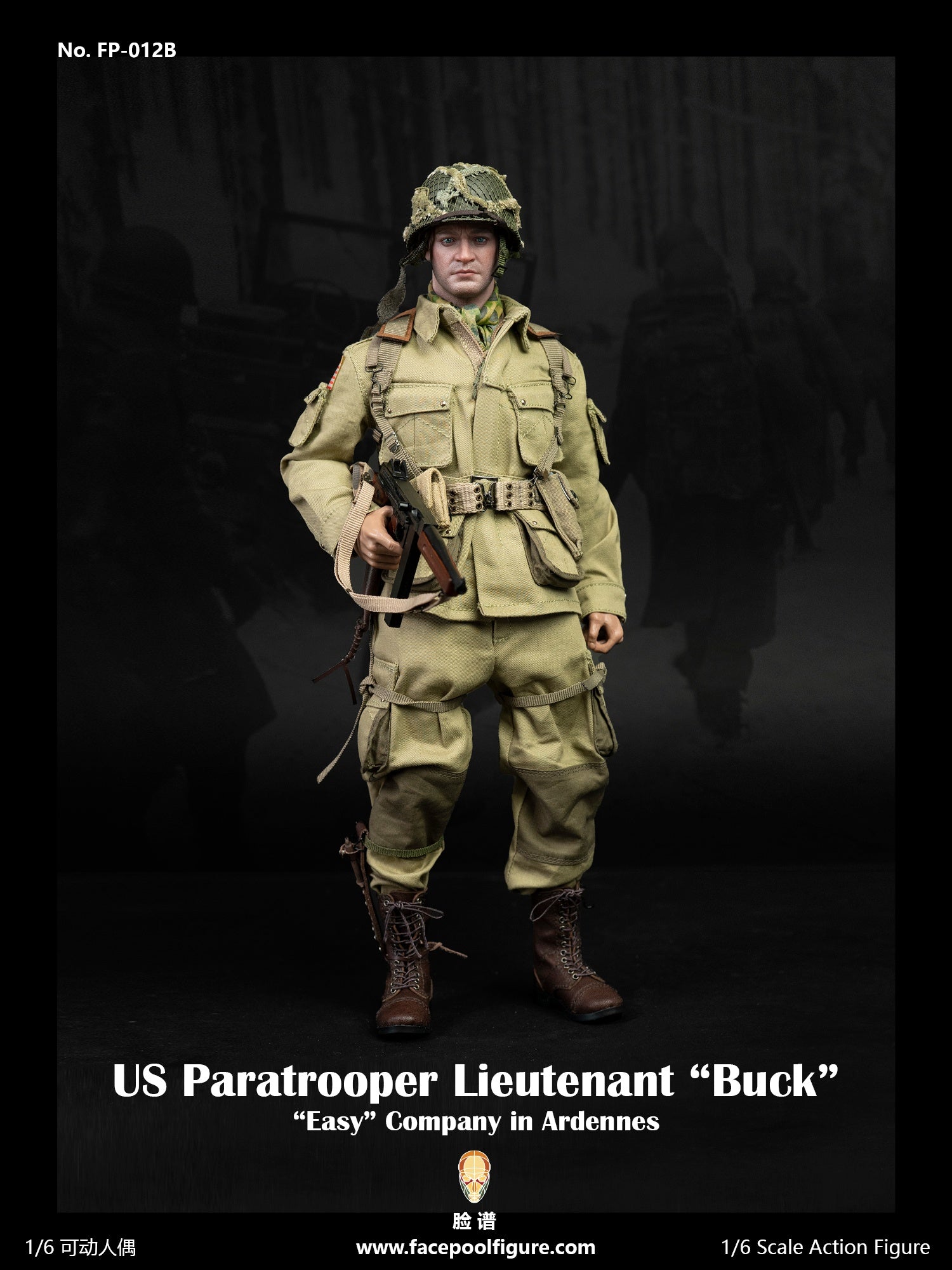 FacePool 1/6 FP-012B US Paratrooper Lieutenant Buck